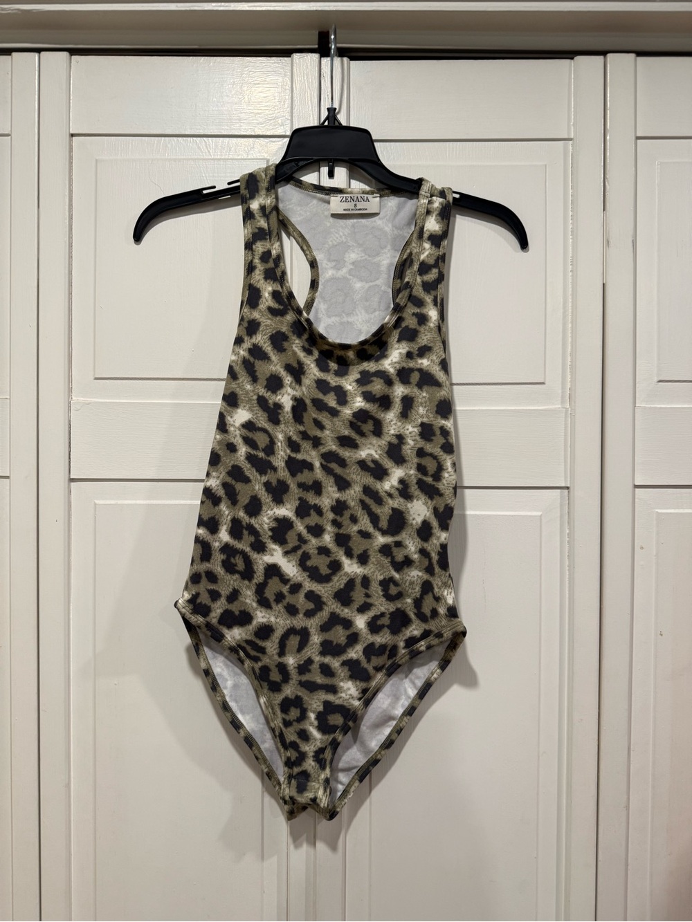 Zenana leopard bodysuit EUC size small